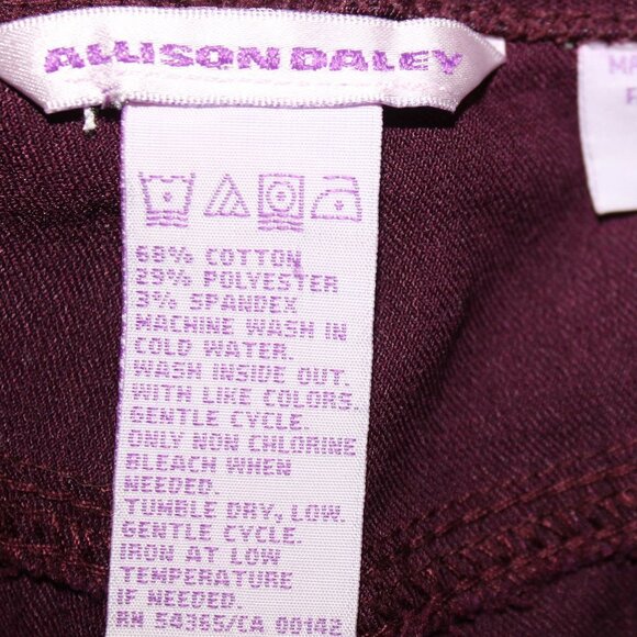 Allison Daley Comfort Fit Burgundy Pants - Picture 6 of 9